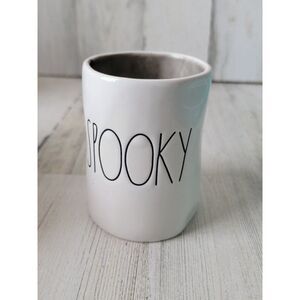 Rae Dunn spooky candle AS IS white Halloween home decor